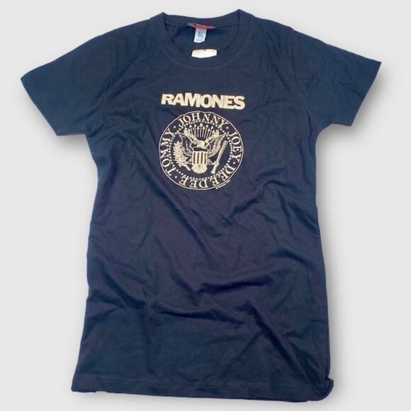 NWOT Ramones Rock Band Tee Shirt Black Size Large - Picture 1 of 3